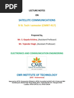 Satellite Communication Notes Unit (1 To 3)