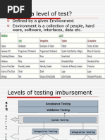 What Is A Level of Test?