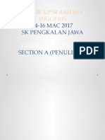 Klinik Upsr Bahasa Inggeris: 14-16 MAC 2017 SK Pengkalan Jawa