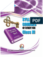 Syllabi Courses Class XI: of Study For