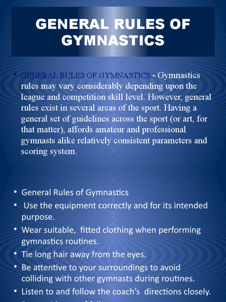 General Rules of Gymnastics PDF