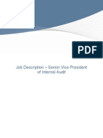 Job Description - Senior Vice President of Internal Audit