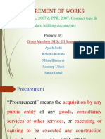 Procurement of Works