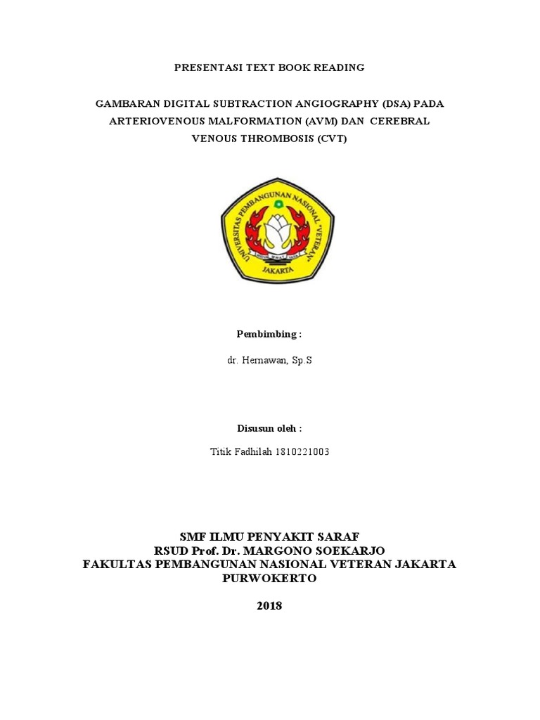Gambaran DSA Pada AVM | PDF