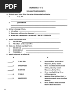 Worksheet # 1 Visualizing Numbers: Quarter 1