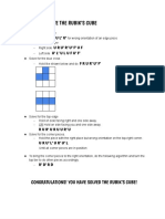 How To Solve The Rubik's Cube (Printable Document)