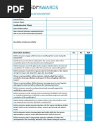 Assessor Observation Report 1