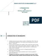 Working capital analysis of HZL Debari