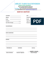 Service Report Form