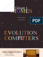 Group 1: Evolution of Computers & Evolution of Trading
