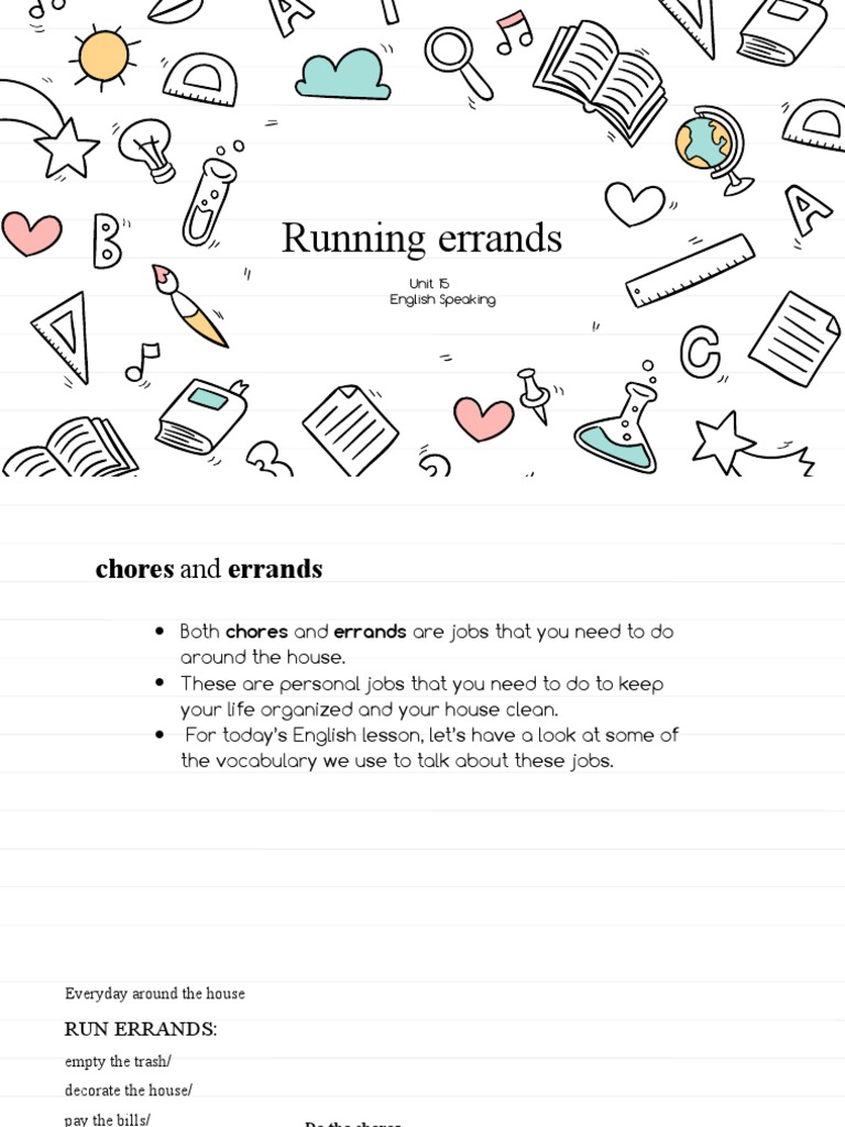 English Speaking Unit.15. at Run An Errands (Additional) | PDF ...
