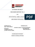 Summer Project Progress Report No. 4 ON Functional Area Analysis (Muthoot Finance)