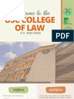 Welcome To The: Usc College of Law