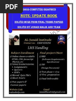 CS602 Solved MCQs Final Term By JUNAID-1
