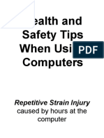 Health and Safety Tips When Using Computers