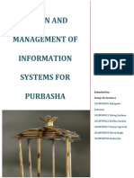 Design and Management of Information Systems For Purbasha: Submitted By: Group 10, Section A