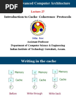 CS 523 Advanced Computer Architecture: Introduction To Cache Coherence Protocols