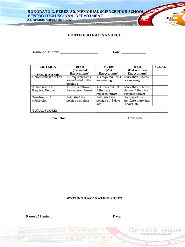 Honorato C. Perez, Sr. Memorial Science High School Sta. Arcadia