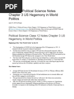 Class 12 Political Science Notes Chapter 3 US Hegemony in World Politics