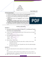 ICSE Class 7 Mathematics Sample Paper Set 1