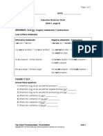 Inductive Grammar Chart (Unit 1, Page 4) : Top Notch Fundamentals