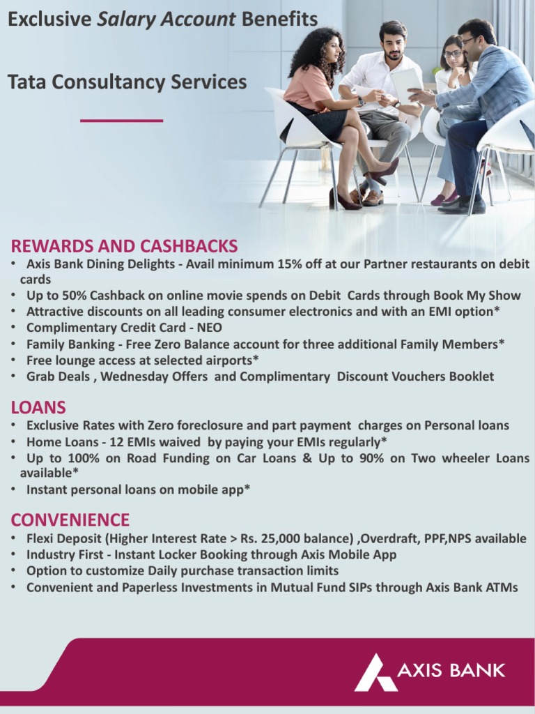 Axis Offering - Unique Benefits & Onle Account Process | PDF | Debit Card |  Banks