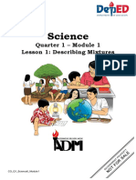 Science: Quarter 1 - Module 1 Lesson 1: Describing Mixtures