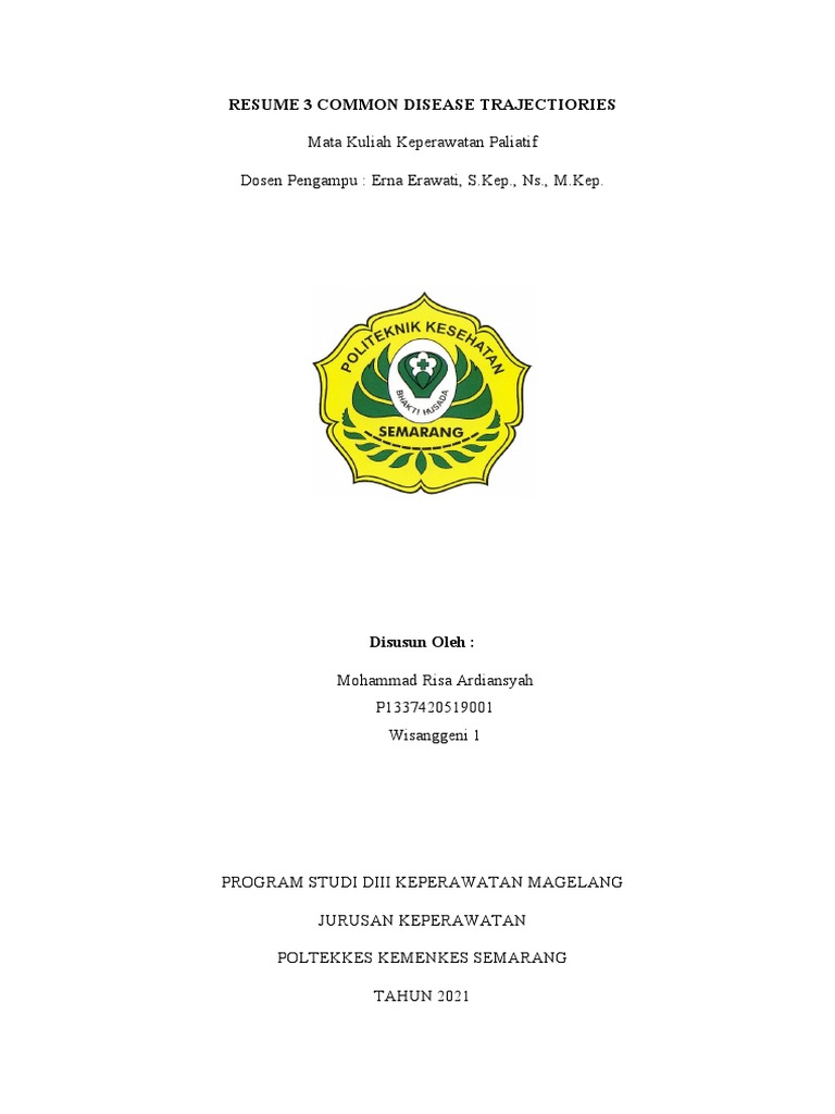 Mohammad Risa Ard (001) - Resume 3 Common Disease Trajectiories | PDF ...