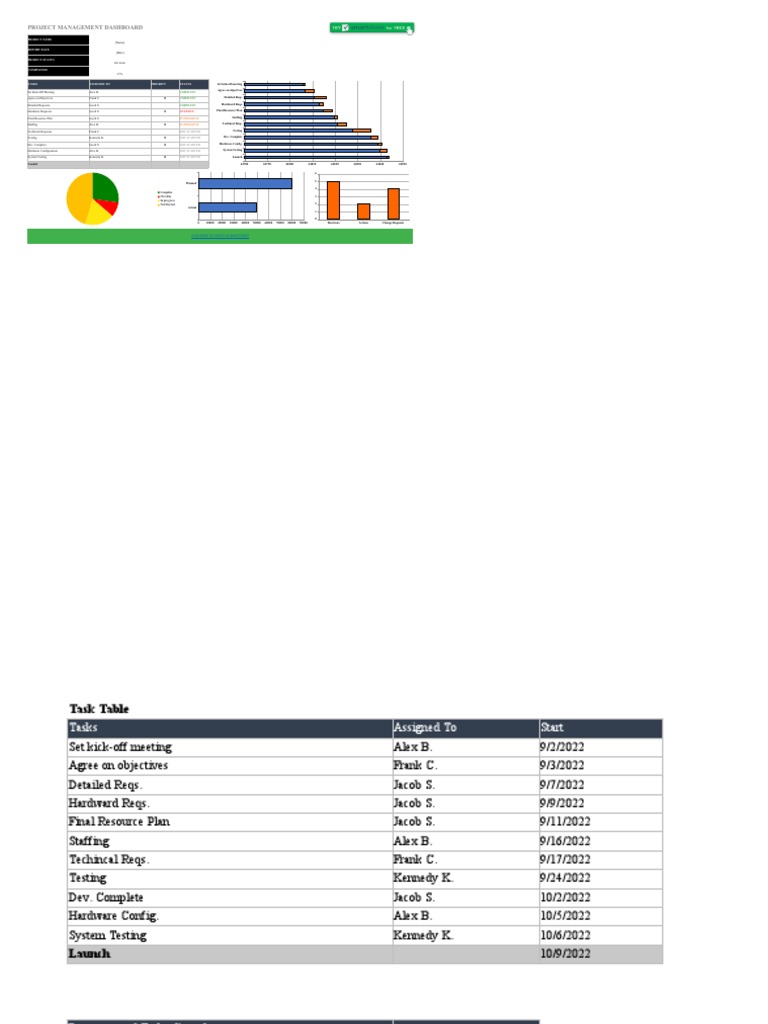 Project Management Dashboard Overview | PDF | Computing