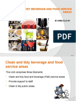 Clean and Tidy Beverage and Food Service Areas: D1.HBS - CL5.01
