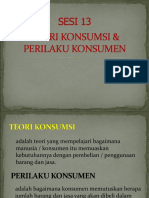 Pertemuan 13_Teori Konsumsi dan Perilaku Konsumen