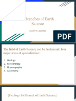 4 Branches of Earth Science - Jocelyn Locklear