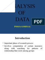 Analysis OF Data: Pooja Godiyal