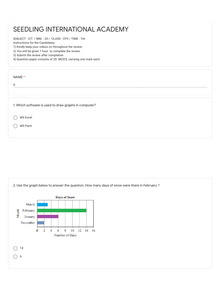 ICT Bar Graph | PDF