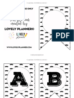PDF Mustache Banner - Alphabet, Numbers and Hearts - by Lovely Planner