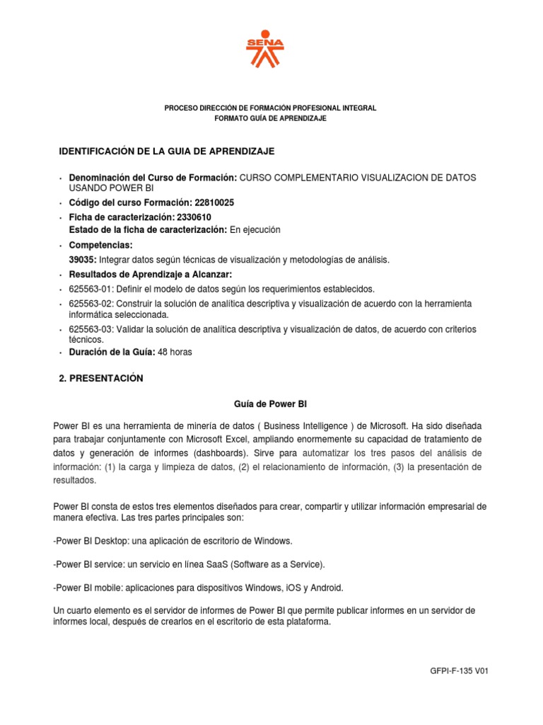 Guía Completa de Power BI para Aprendizaje | PDF | Computación en la ...