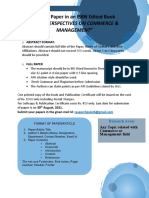 Call For Paper Commerce & Management