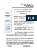 INFORME TECNICO N 1 SALUD FAMILIAR Hipertension Arterial en Personas de 50 y Mas Anos