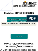 Aula 1 Gestão de Custos Aluno