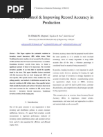 Inventory Control & Improving Record Accuracy in Production: Dr. Elbahlul M. Abogrean, Tajedeen R. Own