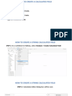 Type I: String Calculated Fields Type II: Date Calculated Fields Type III: Arithmetic Fields