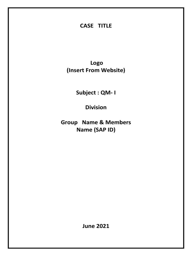 Sample Report Format | PDF