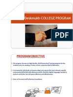 SB Deshmukh-Training Proposal