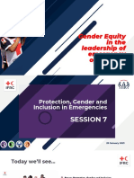 Session 7 - Protection Gender and Inclusion in Emergencies