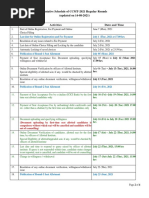 Tentative Schedule of CCMT-2021 Regular Rounds (Updated On 14-08-2021)