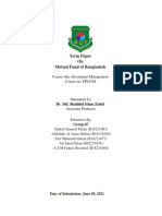 Term Paper On Mutual Fund of Bangladesh: Course Title: Investment Management Course No: FIN4705