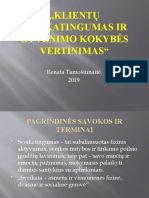 Klientų Sveikatingumas Ir Gyvenimo Kokybės Vertinimas