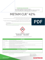 Metam CLR 42%: Danger - Peligro