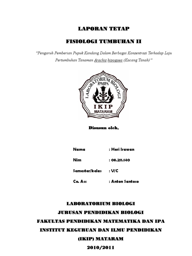 Pengaruh Pemberian Pupuk Kandang Dalam Berbagai ...