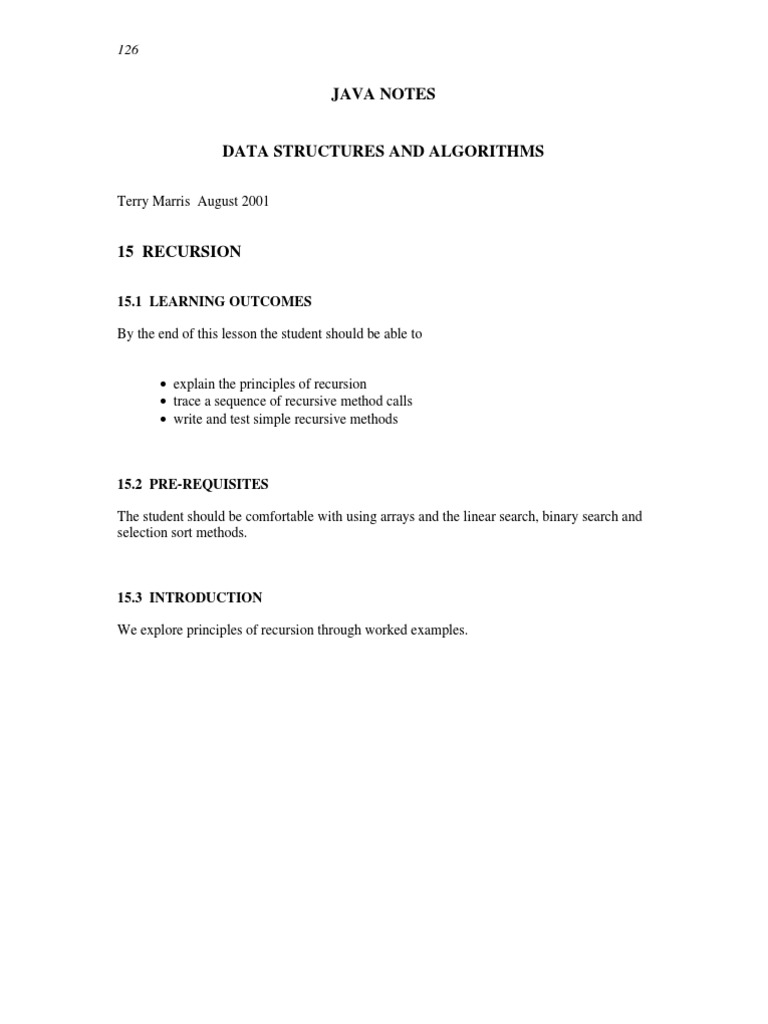 Java Notes: 15.1 Learning Outcomes | PDF | Integer (Computer Science ...